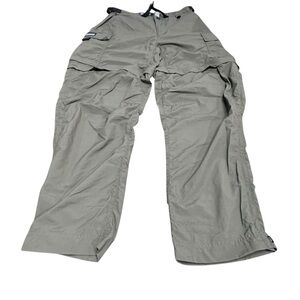 REI women’s Convertible Hiking Trail Pants Size 6 Olive Green  Cargo UPF 50